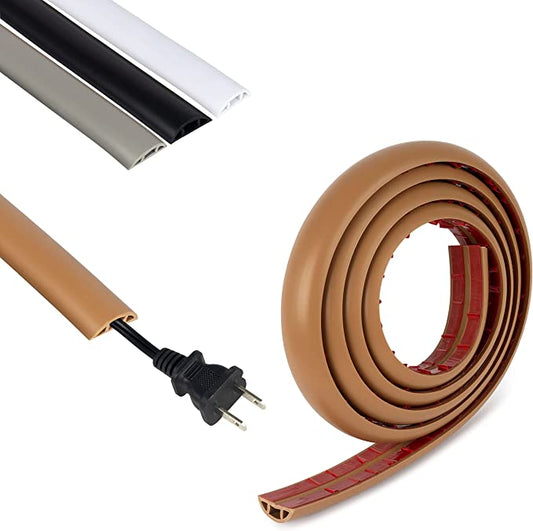 Floor Cable Protector - Brown, Single Cord