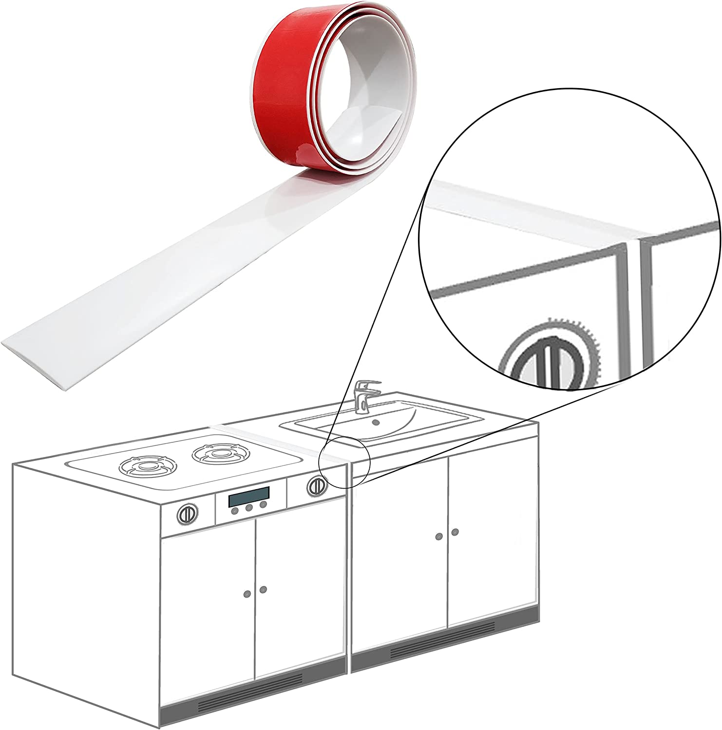 Kitchen Stove Gap Covers - Self-Adhesive & Heat Resistant – FINE RUBBER
